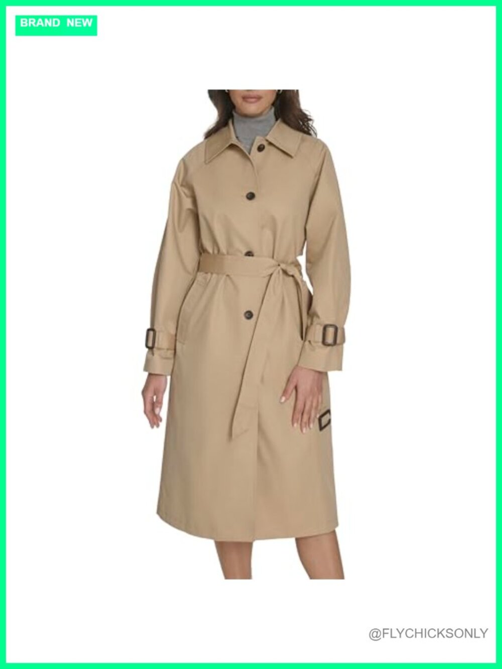 Levi's Women's Trench Coat Single Breasted Long Sleeve Classic Fall
